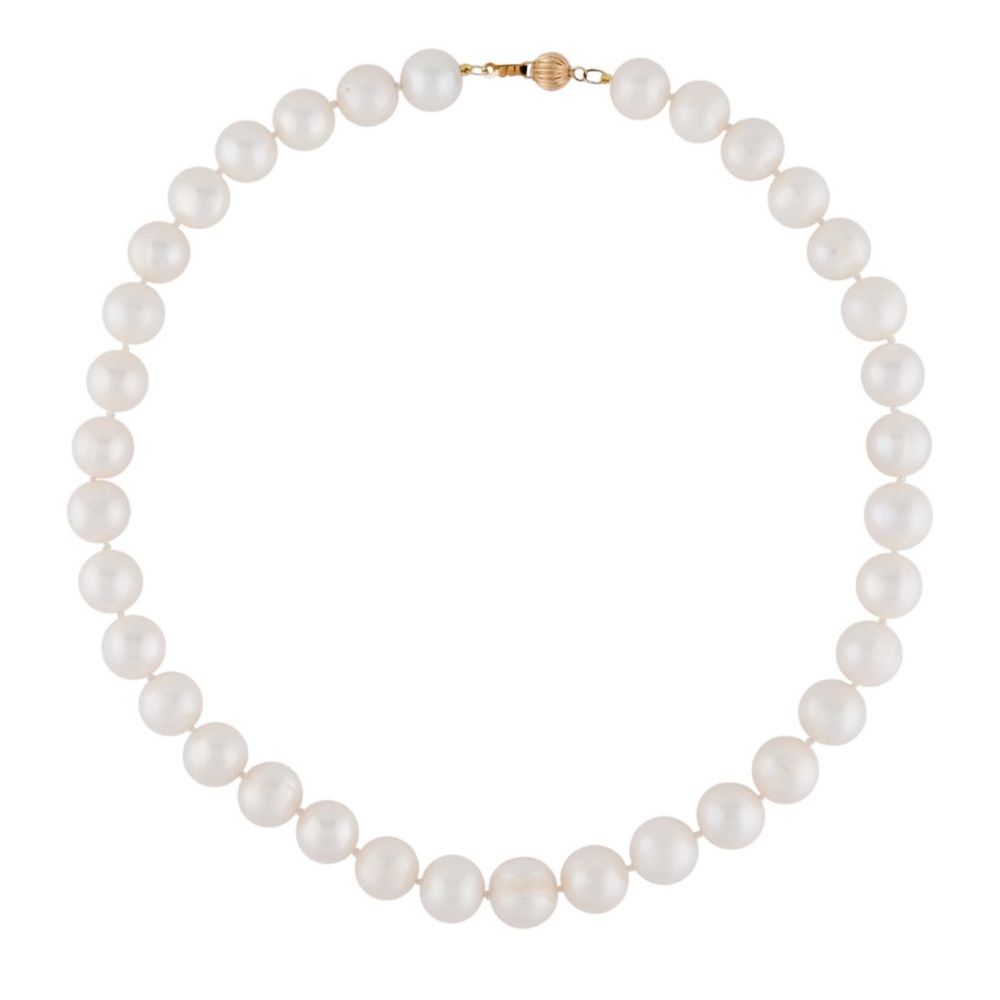 Pearl Necklace 14k Gold safety clasp